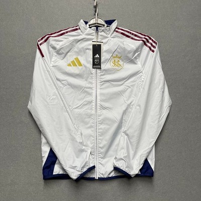 Real Salt Lake Jacket Men Small Blue White Adidas Anthem