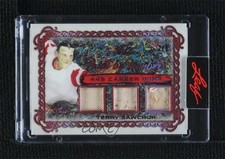 2021 Leaf Art of Hockey Paint by Numbers Relics Red 2/8 Terry Sawchuk HOF 11jd