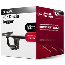 Für Dacia Jogger RK (G.D.W.) Anhängerkupplung starr + E-Satz 13pol universell