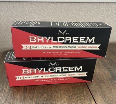 2x Brylcreem 3-in-1 Original Men's Hair Cream Light Hold Styling