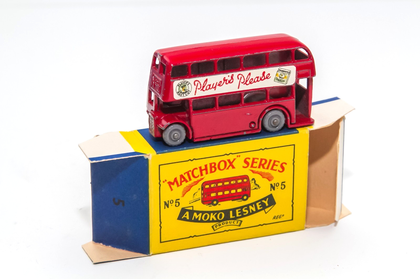 MATCHBOX No.5 LONDON BUS タイヤsilver 座席無し MATCHBOX No.5