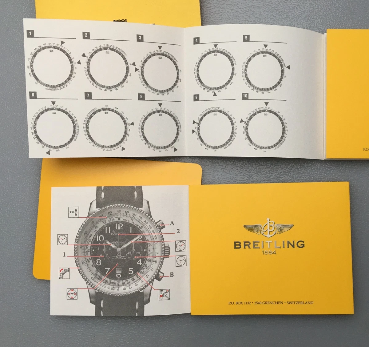 Breitling Navitimer Montbrillant 1903 Rechenschieber K35330 Manual de instrucciones