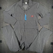 Dickies Coveralls Mens Large Blue Hickory Stripe Relaxed Fit Denim Work Suit
