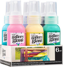 Pastel Stained Glass Paint Kit, 6 Piece Set Perfect for DIY Arts and Crafts Proj