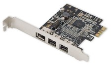 Low Profile PCI-Express Firewire Card with Two 2 Port 1394B / 1 1394A