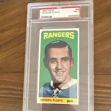 1964-65 Topps hockey # 68 Jacques Plante (HOF) PSA 7 NM 2nd series base set