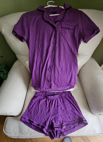 Cosabella SS Top & Boxer Bella Pajama Set - Cyclamen/Purple Size M $120 Retail - Picture 4 of 7