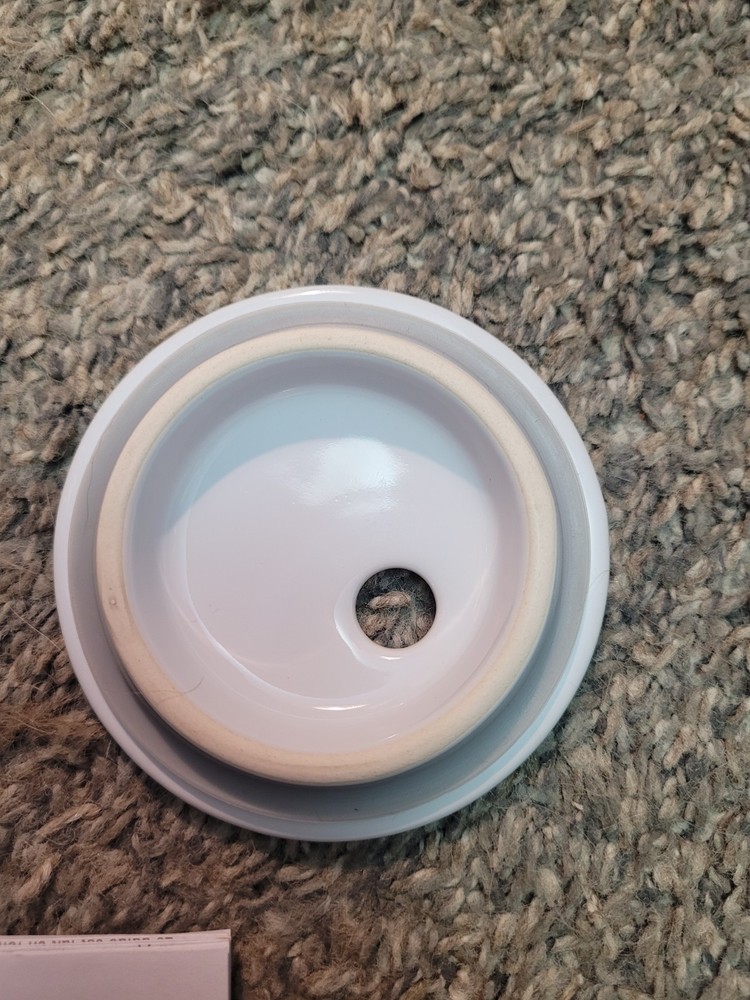 The Pampered Chef Ceramic Egg Cooker 1529 White with Gray Sleeve no box