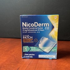 NicoDerm CQ 142050 7-Piece Step 1 Clear Nicotine Patch exp 11/2027 0506 