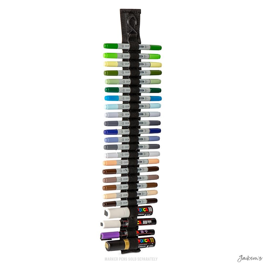 Jackson's Marker Pen Roll Fabric 60cm Holds 24 Markers For Travel Storage