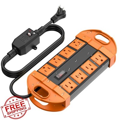 CCCEI GFCI Outdoor Power Strip 25ft Orange