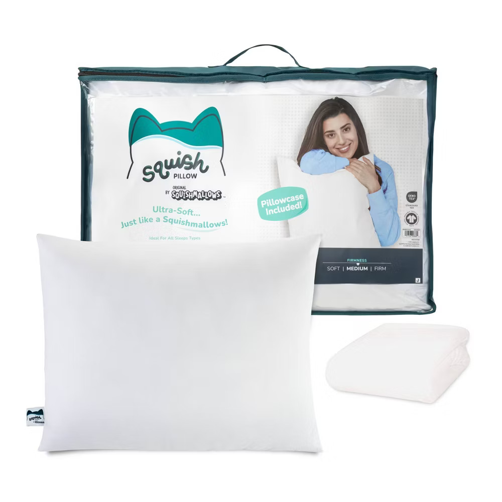 SquishPillow by Original Squishmallows Medium Bed Pillow and Ultra Soft