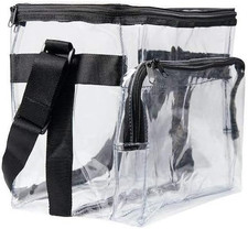 Large Clear Lunch Bags for Work See through Plastic Lunch Box with Adjustable St