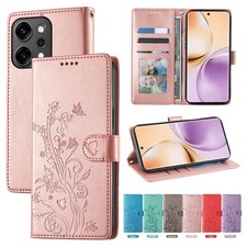 Leather Butterfly Wallet Phone Case For OPPO Reno 14 Pro 13F 11F A80 A60 A40 A58