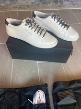 Saint Laurent Andy Tenis Tacón Camuflados Cuero Blanco Para Hombre Talla 44 EE. UU. 11
