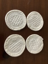 Mary Berry, 4 drink coasters, cotton, rare find, GREY, IVORY,PISTACHIO,