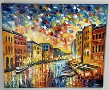 Leonid Afremov's - "Venice Grand Canal" - Oil on Canvas Limited Edition /10