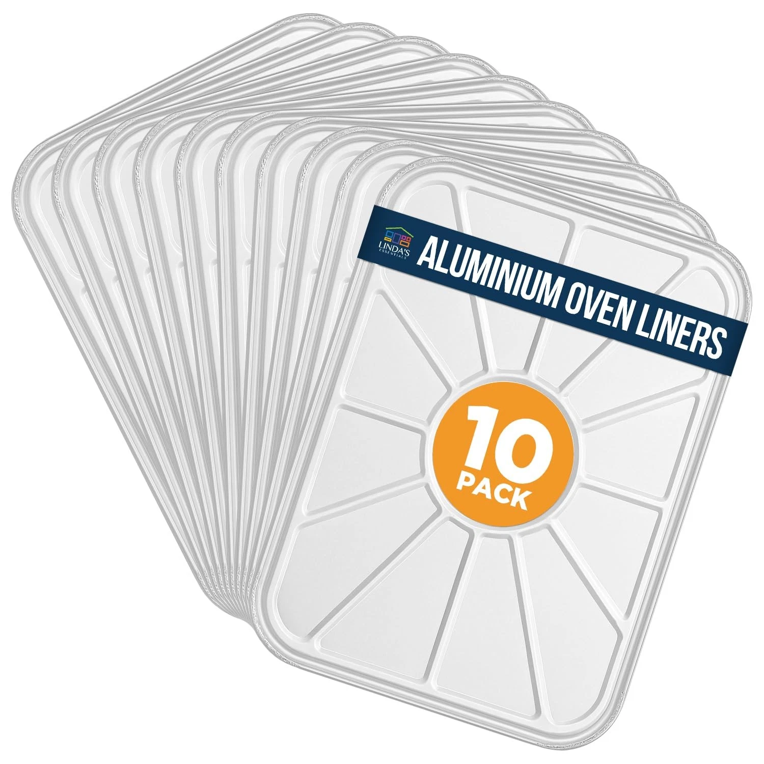 Aluminum Oven Liners 10 Pack 18.5 x 15.5 Disposable Foil Silver Electric Bottom
