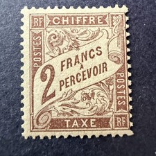 Taxe Y&T 26, "Duval 2fr marron" en NEUF * - TB signé Calves