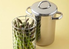 Stainless Steel Pasta Pot with Strainer and Vegetable Steamer Basket - 4 litres