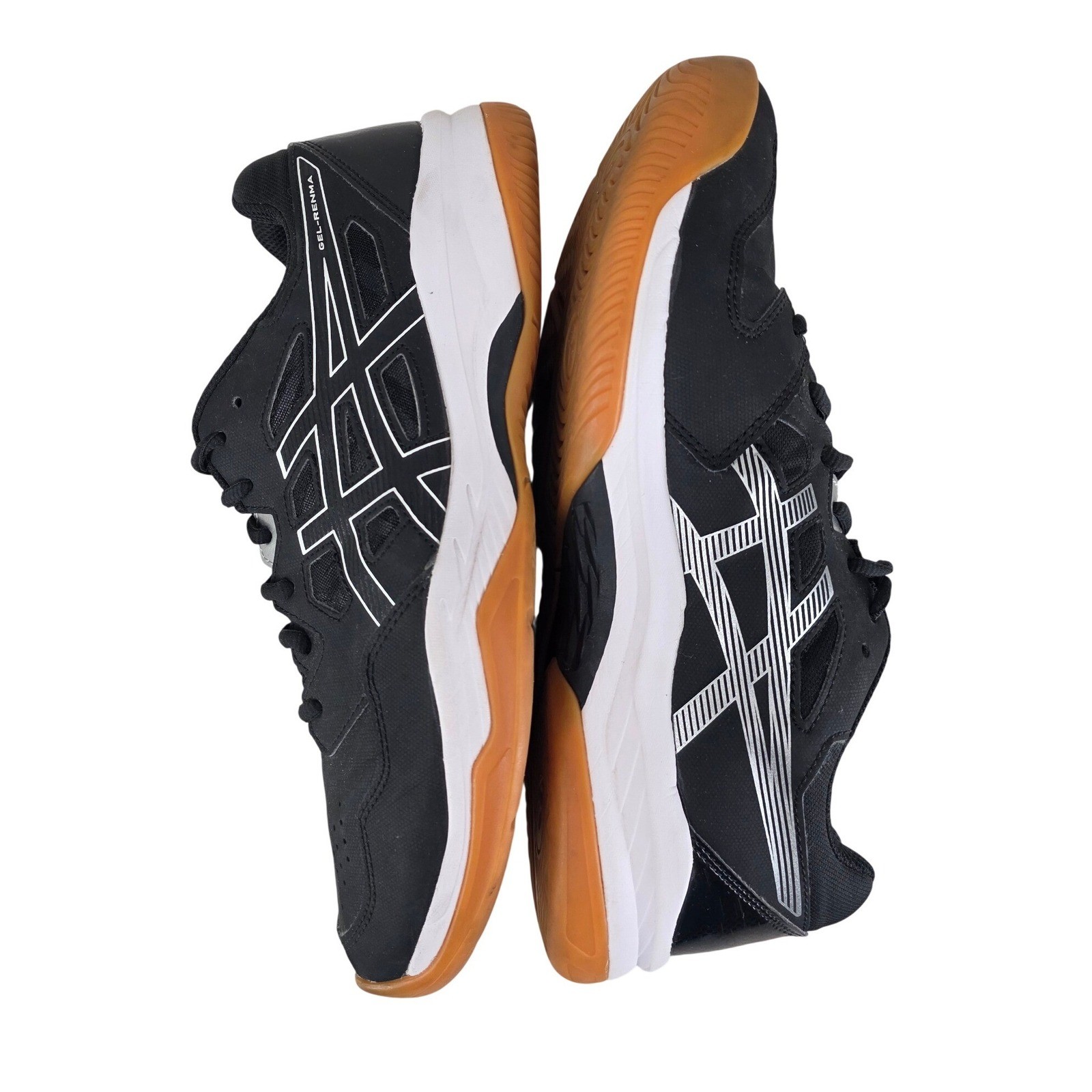 Asics Gel-Renma Mens 9.5 Black White Gum Pickleball Court Shoes 1071A068 thumbnail 11