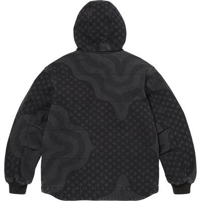 SS26 Supreme Flag Quilted Hooded Work Jacket Black XL | eBay