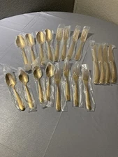 Gold Stainless Steel Flatware Set – Sealed – Spoons, Forks & Knives