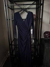 XSCAPE Womens Navy Evening Dress Size 12 NWT