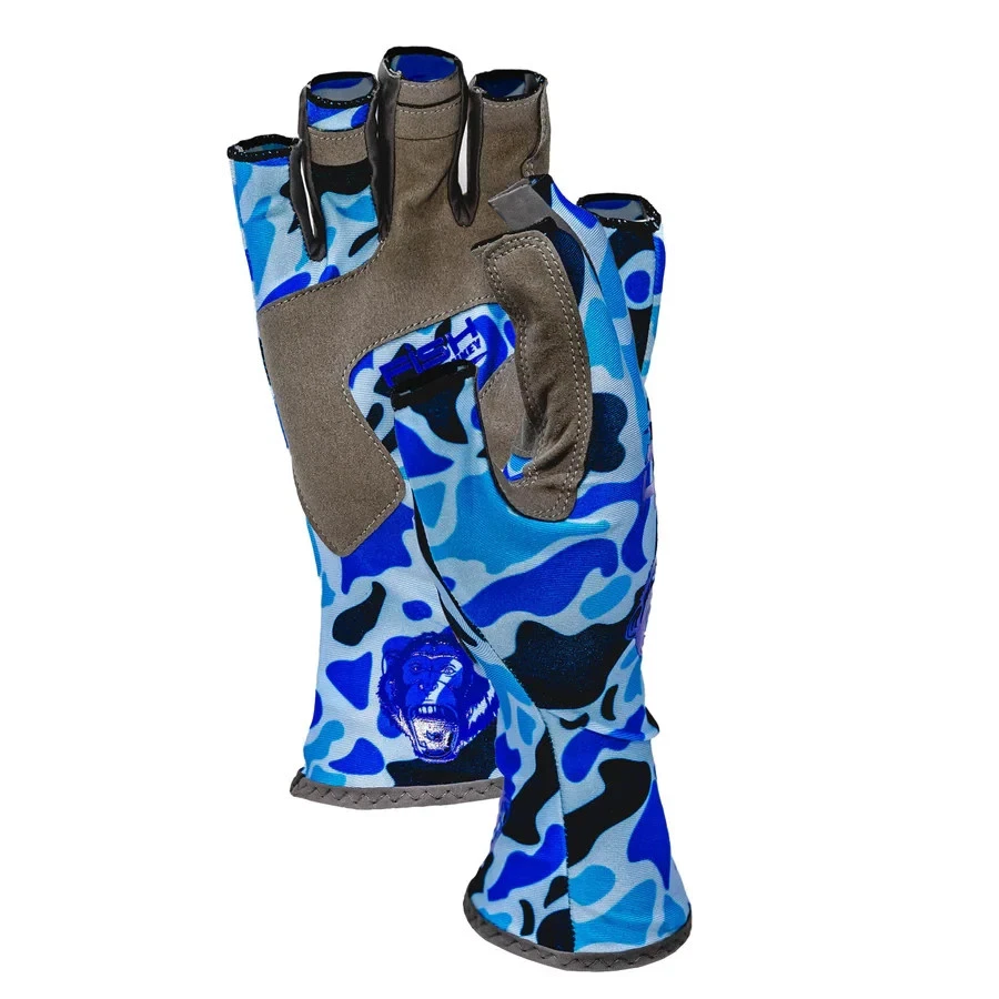 Fish Monkey Fishing Sun Gloves Guide Gloves 1/2 Finger Old School Blue Camo XXL
Opens in a new windo