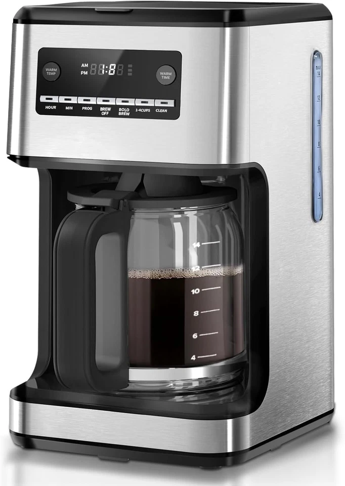 14-Cup Programmable Coffee Maker with Durable Stainless Steel and Self-Cleaning - Image 3 of 4