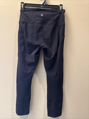 Lululemon Women's Invigorate HR Crop 23  Everlux Black Size 4