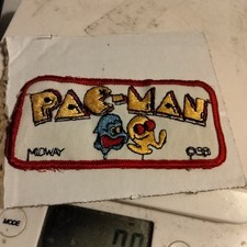 PAC-MAN Midway Embroidered Patch Iron on Vintage 1981-USED
