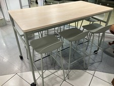 Mobile Meeting Table / High Table / Breakout / Breakfast / Bar & 6 Bar Stools
