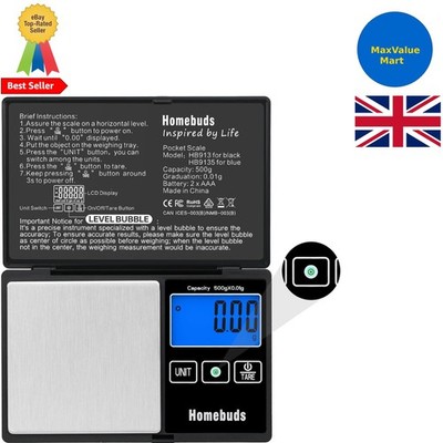 Professionelle 500g Digitalwaage - 0,01g Genauigkeit mit Mehrfachmessung