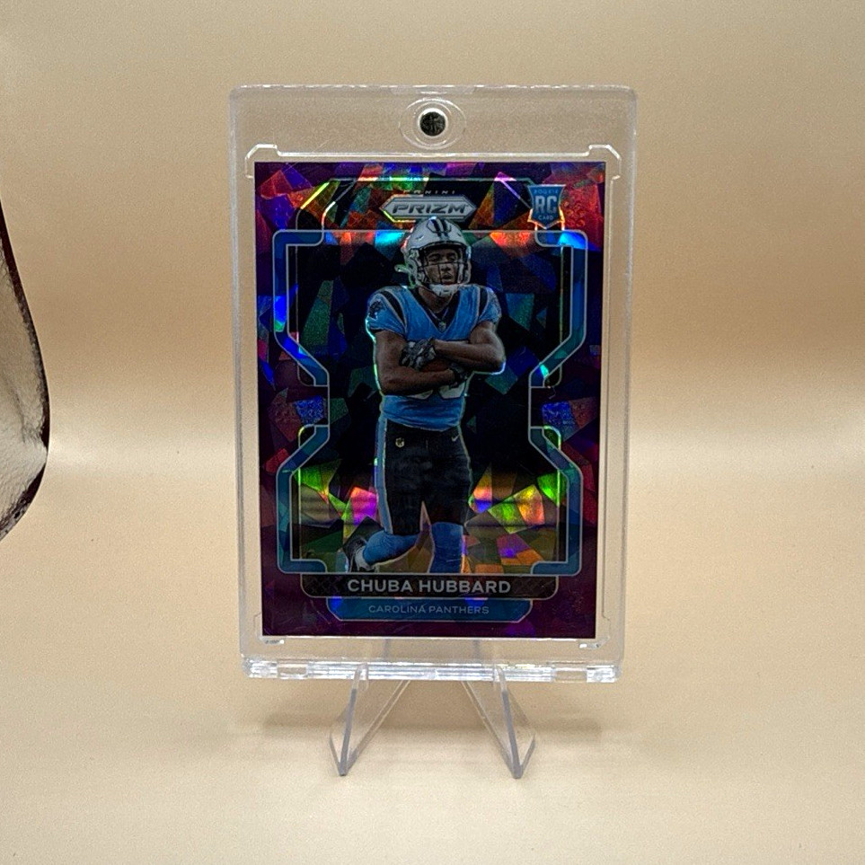 Chuba Hubbard Panini Prizm #355 Purple Ice