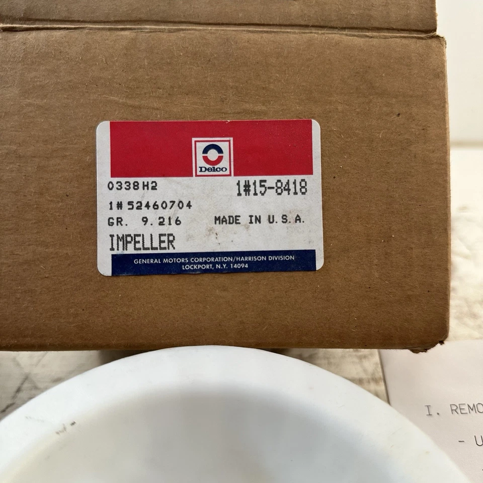 Новый из старых запасов 1984-2002 GM HVAC воздуходувки двигателя крыльчатки вентилятора колеса 52460704 нагреватель A/C - Изображение 2 из 4