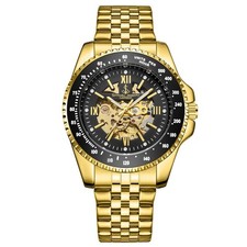 Limited Edition Skeleton Mechanism Gold Designer Mens watch