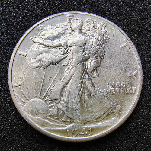1941-S Walking Liberty Half Dollar 50C - San Francisco - XF Details - Cleaned