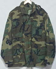 US Military Woodland Camo Field Jacket Cold Weather Medium Regular Alpha Ind