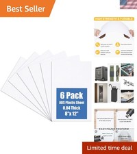 Flexible and Impact-Resistant Plastic Sheet 8" x 12" - 6 Pack for Crafts