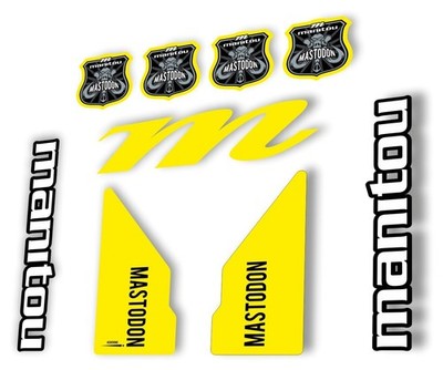 Manitou Mastadon 2017 Gabel Federung Aufkleber Kit Sticker Set Gelb