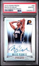 2012 Panini Prizm #55 Miles Plumlee Silver Prizms Rookie RC Auto /25 PSA 10