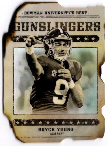 Bryce Young #GB-16 2022 Bowman's Best University Gunslingers & Bandits Die Cut card