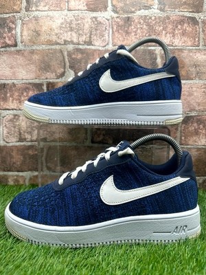 Nike Air Force 1 Flyknit 2.0 BV0063-400 Sneaker Kinder UK 5,5 Blau Low Top Schuhe