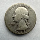 1937 Washington Quarter - 90% Silver - Circulated