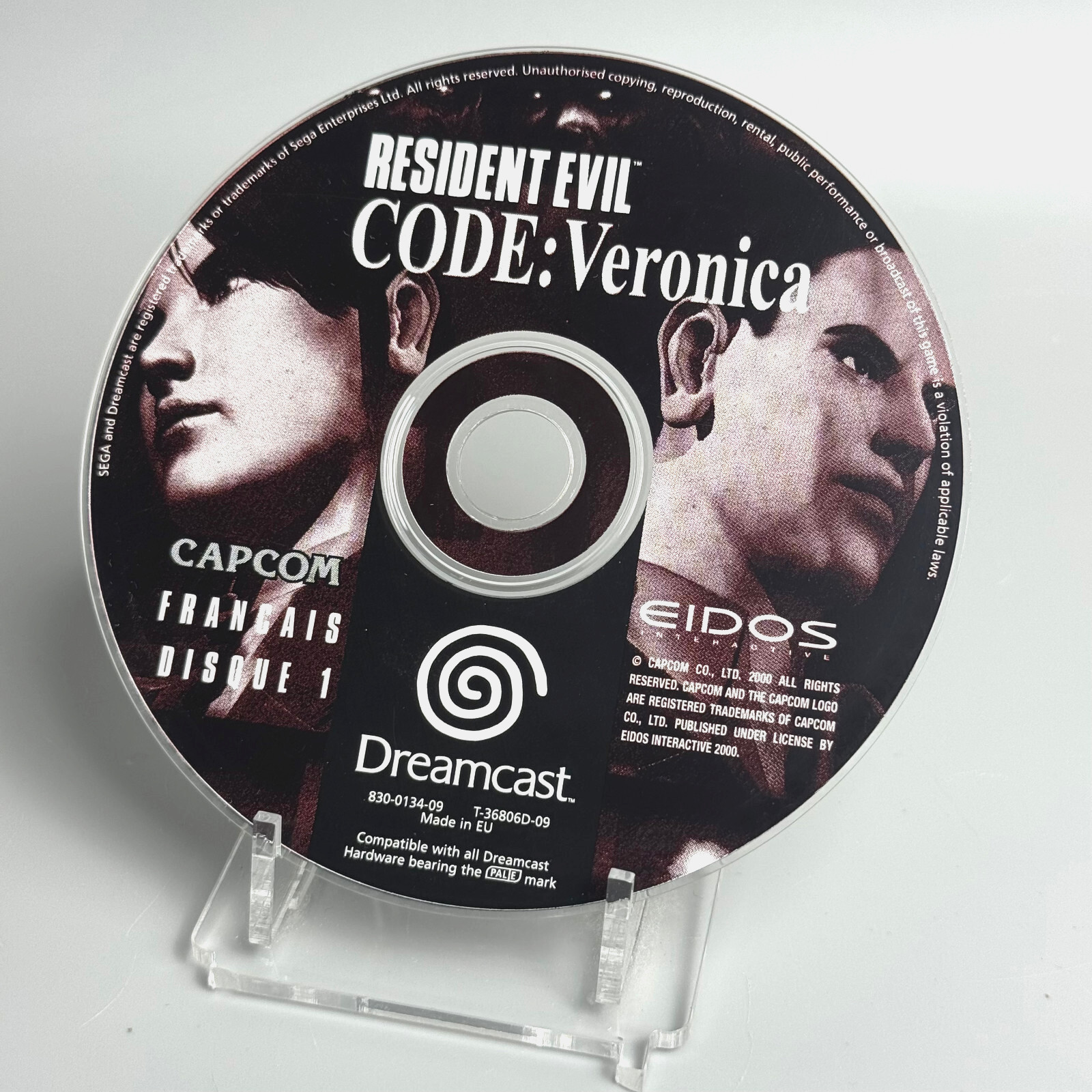 Resident evil code : Veronica disque1 sur SEGA DREAMCAST PAL (CD seul, non rayé)