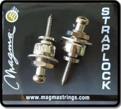 Magma Guitar Strap Locks and Buttons Security Quick Release Straplocks Strap