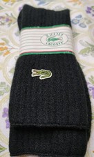 Vintage Izod Lacoste Blue Crew Socks Size 10-13 Style 123101 NOS USA Made