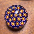 Vintage Genuine Murano Italy Floral Millefiori Glass Paperweight unsigned
