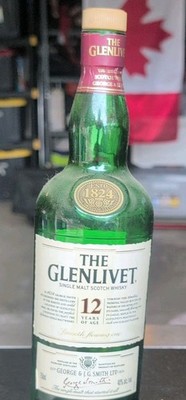 The Glenlivet 12 Year Single Malt Scotch Whisky 750 ml Green Bottle